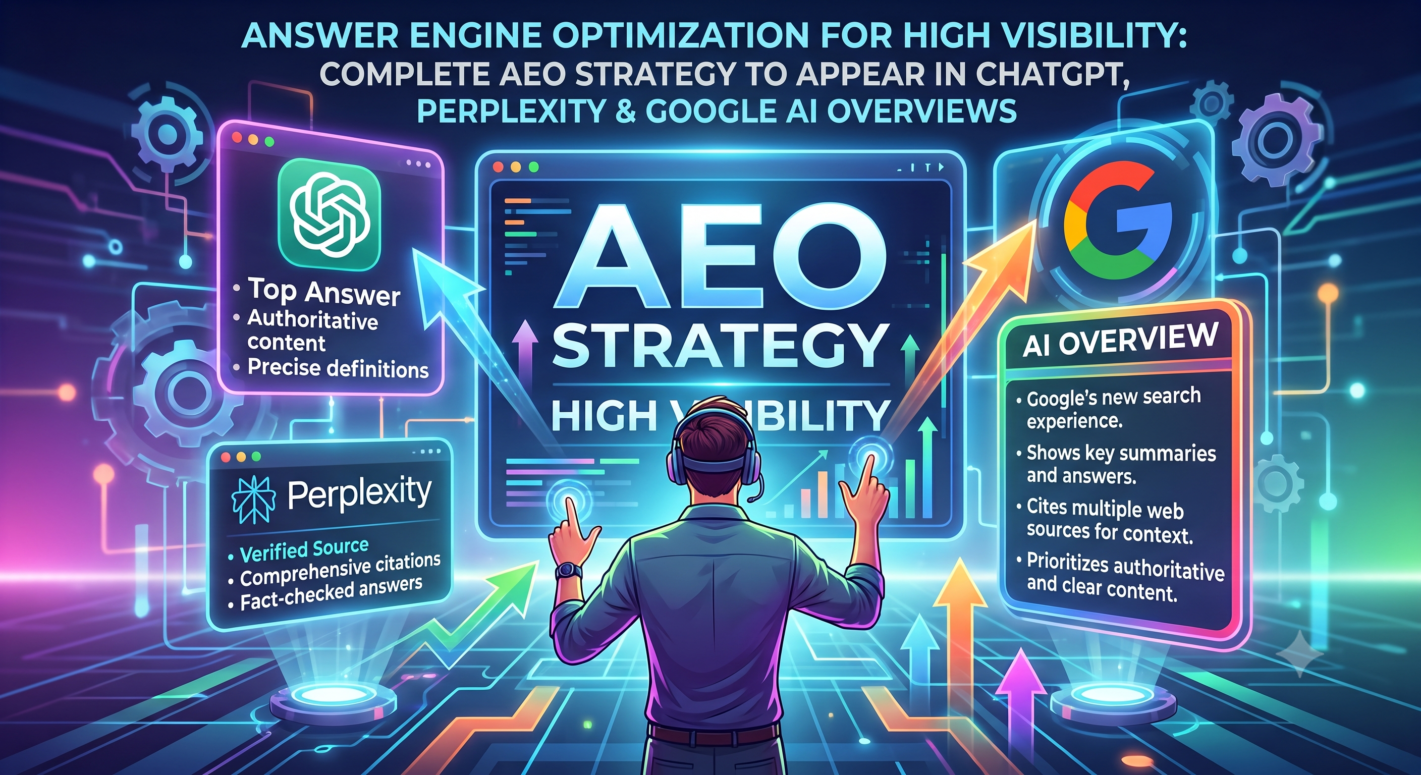 Answer Engine Optimization for High Visibility: Complete AEO Strategy to Appear in ChatGPT, Perplexity & Google AI Overviews